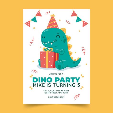 Dinosaur Birthday Party Invitations, Birthday Banner Template, Dinosaur Invitations, Dinosaur Birthday Invitations, Happy Birthday Posters, Birthday Party Invitation Templates, Birthday Crafts, Dinosaur Birthday Party, Birthday Poster