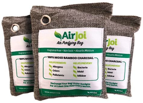 AirJoi Odor Absorber, Deodorizing Spray, Charcoal Bags, Closet Bathroom, Natural Air Freshener, Seasonal Allergies, Air Purifying, Odor Remover, Odor Eliminator