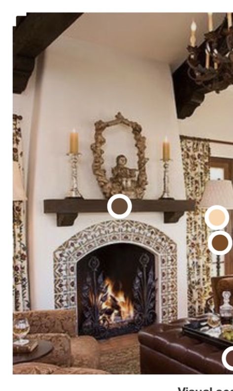 South Western Fireplace, Tuscany Fireplace Ideas, Spanish Style Mantle, Spanish Style Fireplaces, Spanish Fireplace With Tv, Spanish Style Chimney, Moroccan Fireplace Ideas, Spanish Style Fireplace Living Room, Fireplace Spanish Style