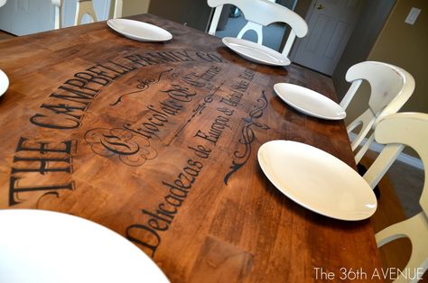 I am so in love with this table. Tutorial at http://www.the36thavenue.com/2011/06/so-much-inspiration.html Stenciled Furniture Diy, Thrifted Furniture, Old Kitchen Tables, French Stencil, Stenciled Table, Diy Farmhouse Table, Stencil Furniture, Table Makeover, Redo Furniture