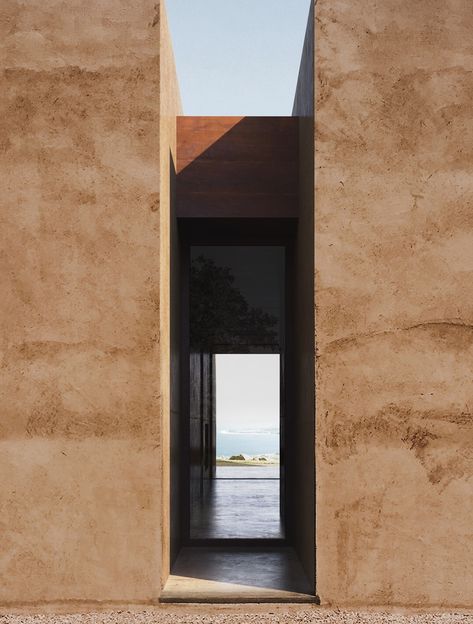 VILLA O - Morq : Morq Rammed Earth Homes, Arch Building, Concrete Paint, Concrete Effect Paint, Luxury Modern Homes, Modern Home Interior Design, Desert Homes, Modern Houses Interior, Modern Architecture House