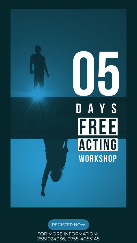 Acting Workshop Poster, Workshop Poster Design, Acting Workshop, Workshop Poster, Acting Classes, Acting School, Class Poster, Acting Class, Film Academy