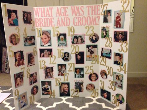 Great stag and doe game. Have multiple pictures of the bride and groom at different ages (maybe some at the same age) oh ever guess closest at the end of the night wins the prize. Guess The Bride And Grooms Age Game, Jack N Jill Party Ideas, Guess The Age Bridal Shower Game, Stag N Doe Games, Jack And Jill Party Ideas Games, Jack And Jill Party Games, Stag And Doe Games To Raise Money, Stag And Doe Ideas, Stag And Doe Prizes