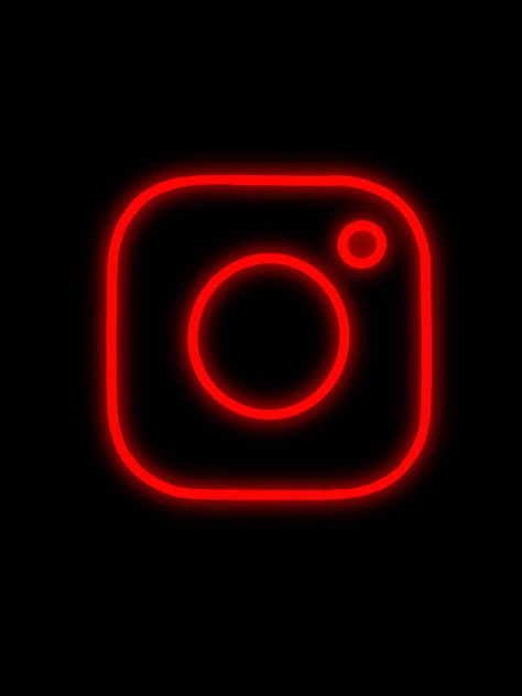 Neon Red Instagram Icon, Glowing Red App Icons, Red Glow Icons For Apps, Red And Black Neon App Icons, Red Instagram Icon, Red Neon App Icons, Red Neon App Logos, Red Aesthetic Icons For Apps, Instagram Icons Aesthetic