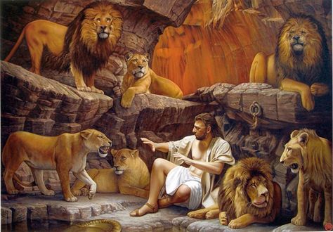 Daniel In The Lion's Den, Daniel And The Lions, Lion's Den, Bible Illustrations, Bible Characters, Bible Pictures, Royal Art, Biblical Art, Lion Art