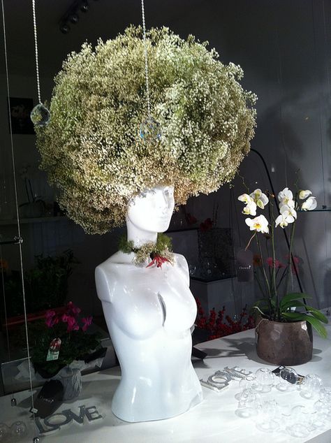 gypsophila, pinned by Ton van der Veer Window Display Hair Salon, Hair Salon Window Display, Xmas Garlands, Salon Window Display, Salon Window, Display Retail, Window Display Retail, Ton Van Der Veer, Salon Decor