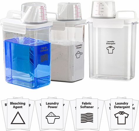 Amazon.com: VUNDO [3 Pack] Liquid Laundry Detergent Dispenser For Laundry Room Organization And Storage, 61oz Large Capacity Laundry Soap Containers With 12 Removable Labels, BPA Free & PET Plastic Clear : Health & Household Liquid Laundry Detergent Dispenser, Laundry Soap Container, Laundry Soap Dispenser, Laundry Detergent Container, Laundry Detergent Dispenser, Detergent Container, Liquid Laundry Soap, Detergent Laundry, Laundry Powder