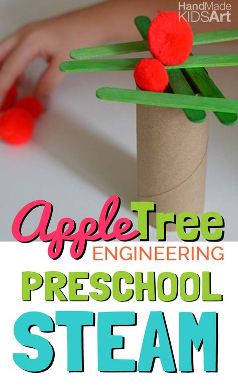 Apple Tree Stem Activity, Tree Crafts Preschool, Apple Lesson Plans, Preschool Steam, Alphabet Tree, Preschool Apple Theme, September Preschool, Apple Kindergarten, Kindergarten Stem