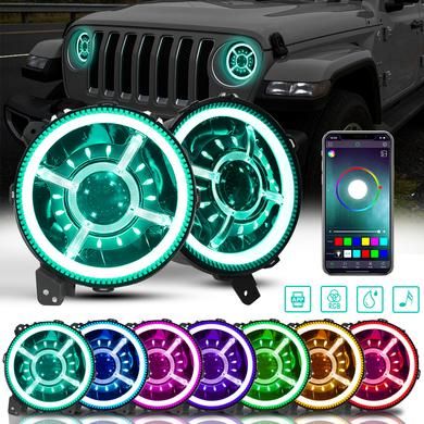 High Quality LED Lights for Jeep Wrangler JK JL RGB Halo Projector – Sunpie Jeep Rubicon Accessories, Cool Jeep Accessories, Jeep Wrangler Upgrades, Jeep Swag, Green Jeep Wrangler, Jeep Lights, 2017 Jeep Wrangler Unlimited, Green Jeep, Red Jeep