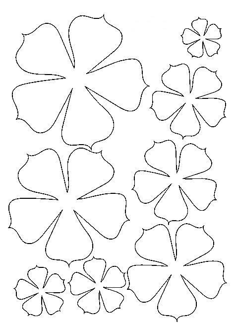 Pin On Paper Flowers Nursery Decor - IvaCrafts Flower Cutouts Template, Wisteria Template, Felt Flower Template, Big Paper Flowers, Felt Flowers Patterns, Flower Petal Template, Flower Templates Printable, Paper Flower Patterns, Diy Flores