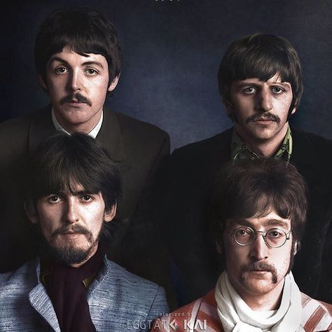 History in Color on Instagram: “The Beatles: Paul McCartney, John Lennon, Ringo Starr, and George Harrison, posing for a photograph with their Sgt. Pepper hairdos and…” Sgt Peppers Lonely Hearts Club Band, Murakami Haruki, Beatles Wallpaper, Beatles Sgt Pepper, Band Photoshoot, Beatles Poster, Beatles Love, Beatles Photos, Sgt Pepper