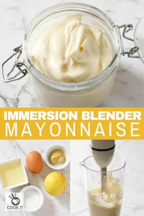 Immersion Blender Mayo, Mayo Homemade, Whole30 Mayo, Keto Condiments, Barbecue Ideas, Homemade Mayonnaise Recipe, Paleo Condiments, Mayo Recipe, Homemade Mayo