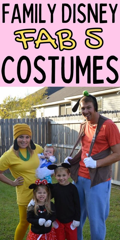 Simple Diy Costumes, Disney Family Halloween Costumes, Best Disney Costumes, Disney Family Costumes, Halloween Costumes For Family, Fab Five, Disneyland Vacation, Disney Halloween Costumes, Diy Disney