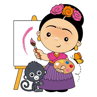 Chapulines Collection en Español: Fan art Frida Frida Kahlo Cartoon, Harry Potter Illustrations, Frida Art, Frida Kahlo Art, Cool Coloring Pages, Christmas Coloring Pages, Mexican Art, Childrens Illustrations, Drawing For Kids