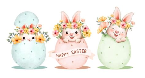 Watercolor set of easter rabbit and east... | Premium Vector #Freepik #vector #rabbit-drawing #cute-watercolor #watercolor-bunny #hare Easter Rabbit Illustration, Cute Safari Animals, Watercolor Rabbit, Making Easter Eggs, Easter Paintings, Bunny Watercolor, Rabbit Drawing, Easter Wallpaper, Easter Prints