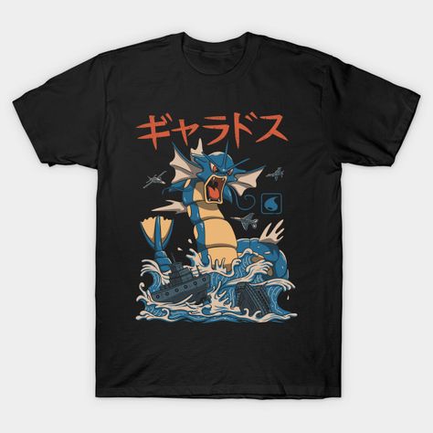 Japan T Shirt Design, Cotton Harajuku T-shirt With Cartoon Print, Cheap Anime T-shirt For Streetwear, Godzilla Tshirt Design, Anime Graphic Cotton T-shirt, Nerd Shirts, Sister Shirt, Future Clothes, Anime Shirt