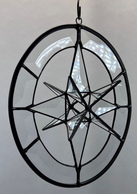 3D Hanging Stained Glass, Opened Center Bevel Moravian Star, Christmas Star Ornament, 12 Point, Hanging Ornament, Stars, Gift, Wedding Bethlehem Pennsylvania, Star 3d, Moravian Star, Hanging Stained Glass, Stained Glass Studio, Heavenly Bodies, Modern Stained Glass, 3d Star, Star Christmas