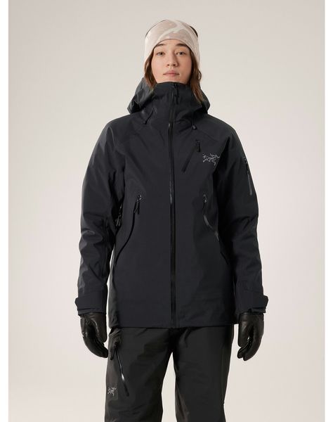 Nita Shell Jacket Black Ski Jacket Aesthetic, Black Ski Jacket Outfit, Ski Jacket Outfit, Arcteryx Jacket, Skiwear Women, Spider Sona, Weather Activity, Black Ski Jacket, Mountain Snow