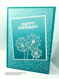 Vickie Lou Designs: Oh So Ombre Dandelion Wishes Birthday Card. Using Free Sale-a-Bration Paper Ombre Cards, Simple Card Designs, Stampin Up Birthday Cards, Dandelion Wishes, Flower Birthday Cards, Homemade Birthday Cards, Dandelion Wish, Morning Everyone, Good Morning Everyone