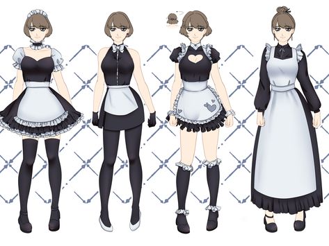 How to Draw a Maid Uniform! by Ecao - CLIP STUDIO TIPS Maid Dress Drawing Reference, Maid Dress Drawing, Maid Outfit Drawing, Dress Drawing Reference, Colt Grice, Maid Hat, Cafe Dress, Drawing Outfits, Waitress Outfit