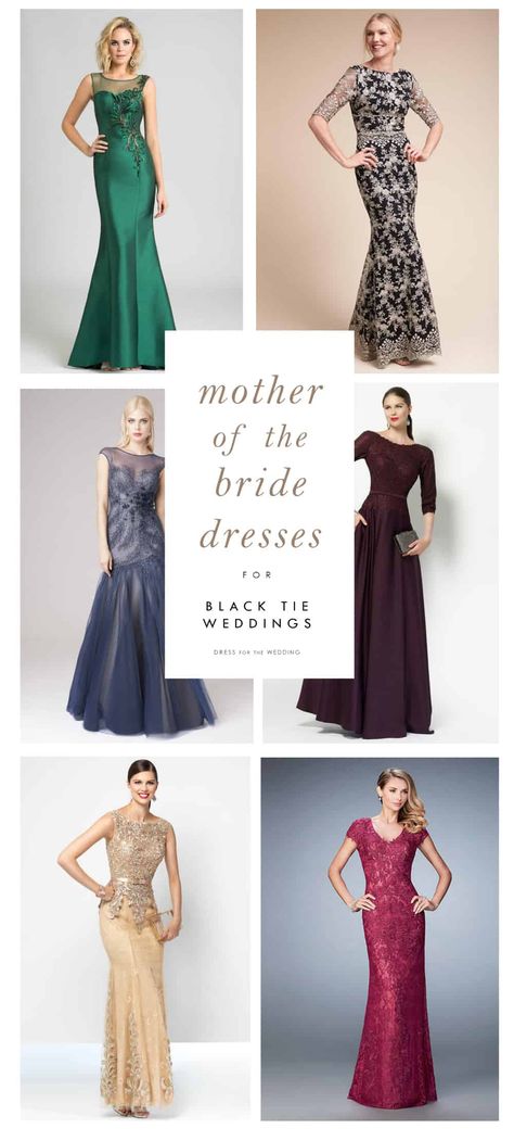 Mother of the Bride Dresses for Black Tie Weddings | Dress for the Wedding Black Tie Wedding Mother Of Bride, Black Tie Wedding Attire, Black Tie Dress Wedding, Formal Dresses Long Elegant, Mother Of The Bride Gowns, Black Tie Event Dresses, Dress For The Wedding, Bride And Mother, Weddings Dress