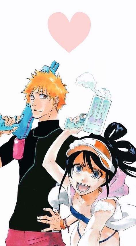 Ichigo + Rukia Rukia And Ichigo, Ichigo Wallpaper, Summer Days, Home Ideas, Bleach, Hair, Anime