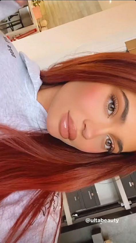 Kylie Jenner Red Hair, Kylie Jenner Makeup Look, Kylie Jenner Blonde, Kylie Hair, Jenner Hair, Kim Kardashian Kylie Jenner, Hair Ginger, Kylie Jenner Hair, Hair Orange