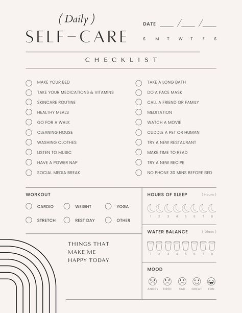 Our Minimalist Daily Self-Care Tracker is designed to help you prioritize self-care and wellness in your daily routine. This printable tracker features a clean and simple layout, perfect for those who appreciate minimalist design. With sections for tracking activities such as meditation, exercise, hydration, gratitude, and more, this tracker allows you to focus on what matters most to your well-being. Start each day with intention and mindfulness as you monitor your self-care habits and celebrate your progress. Download, print, and begin your journey to a more balanced and fulfilling life today. Bullet Journal Contents, Before Bed Workout, Daily Routine Schedule, Journal Tracker, Printable Tracker, Daily Routine Planner, Wellness Tracker, Habit Tracker Bullet Journal, Habit Tracker Printable