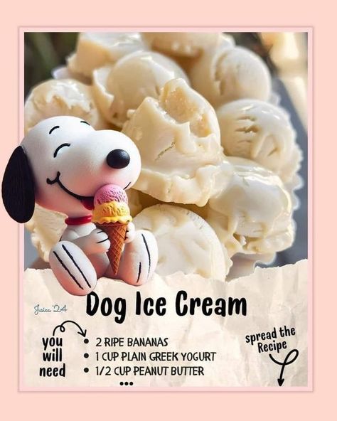 Doggie Ice Cream, Ripe Banana Recipe, Pet Treats Recipes, Easy Dog Treat Recipes, Dog Ice Cream, Easy Dog Treats, Healthy Dog Treats Homemade, Doggie Treats, Dog Treats Homemade Recipes