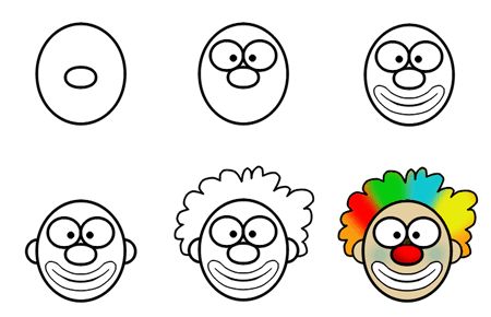 http://www.how-to-draw-funny-cartoons.com/image-files/cartoon-clowns-3.gif Learn To Draw Cartoons, Ako Kresliť, Clown Crafts, Theme Carnaval, Clowns Funny, Draw Cartoon, Funny Cartoon Pictures, Cute Clown, Clown Faces