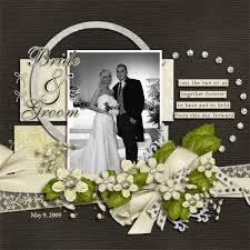 Wedding Scrapbook Pages, Wedding Scrapbooking Layouts, Entryway Shelf, Heritage Scrapbooking, Birthday Scrapbook, Decor Quotes, Wedding Scrapbook, Scrapbook Sketches, Scrapbook Page Layouts