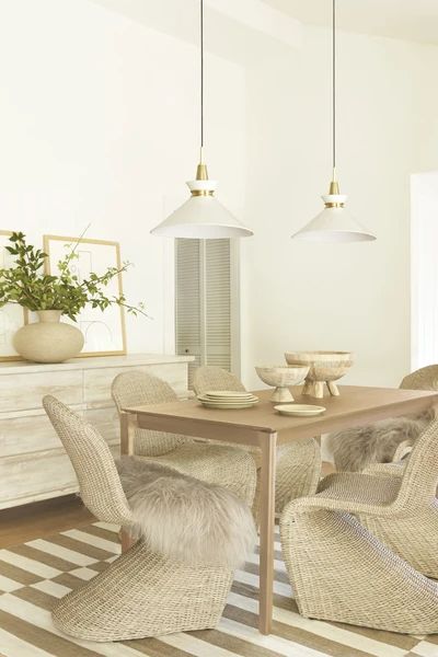 Shop by Room - Dining Room – Lulu and Georgia Solid Oak Dining Table, Natural Wood Texture, Cozy Breakfast Nook, Lulu And Georgia, Organic Style, Living Room Shop, Oak Dining Table, Modern Pendant Light, Outdoor Dining Chairs