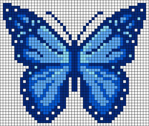 Crochet Butterfly Applique, Butterfly Cross Stitch Pattern, Crochet Dreams, Modele Pixel Art, Crochet Butterfly Pattern, Butterfly Applique, Butterfly Cross Stitch, Pixel Crochet, Tapestry Crochet Patterns