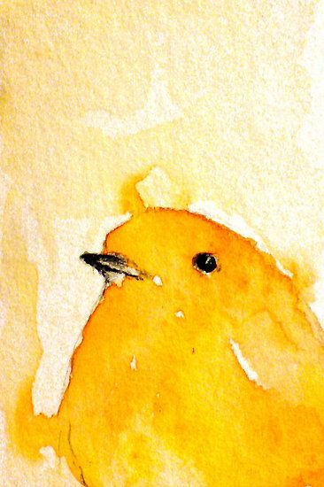 how simple is this sunny yellow bird - a shape of color, a beak ... Color Board, Yellow Bird, Art Et Illustration, Watercolor Inspiration, Watercolor Paint, Watercolor Bird, Fantasy Illustration, Mellow Yellow, Pics Art