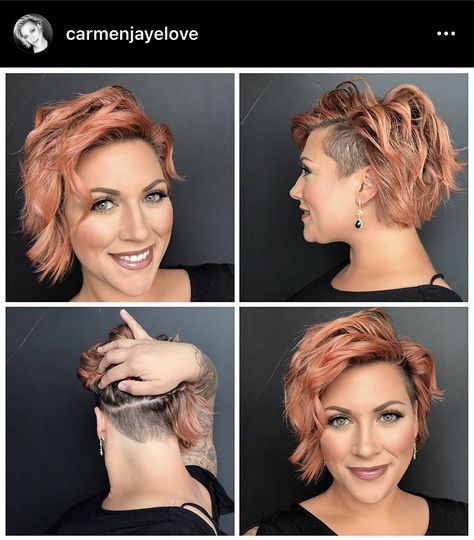 Edgy Short Haircuts, Undercut Hairstyles Women, New Hair Do, Short Hair Undercut, Haircut And Color, Hair Color And Cut, Undercut Hairstyles, Short Hair Haircuts, Short Hair Older Women