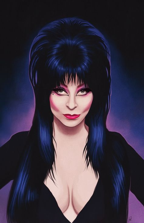 Elvira Movies, Cassandra Peterson, Elvira Mistress Of The Dark, Wonder Woman Art, Horror Movie Art, Dark Art Drawings, Classic Monsters, Beautiful Dark Art, Movie Monsters