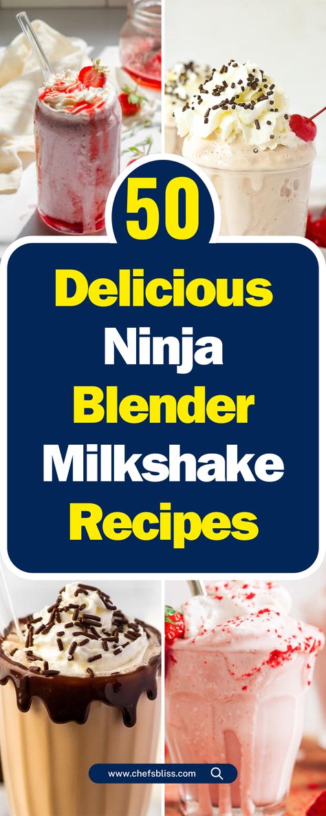 50+ Delicious Ninja Blender Milkshake Recipes for Any Occasion! Ninja Shake Recipes, Ninja Blender Dough Recipes, Ninja Milkshake Recipe, Ninja Creami Milk Shakes, Ninja Slushie Recipes Alcohol, Ninja Recipes Blender, Ninja Slushie Machine Recipes, Ninja Slushie Recipes, Milk Shake Recipes