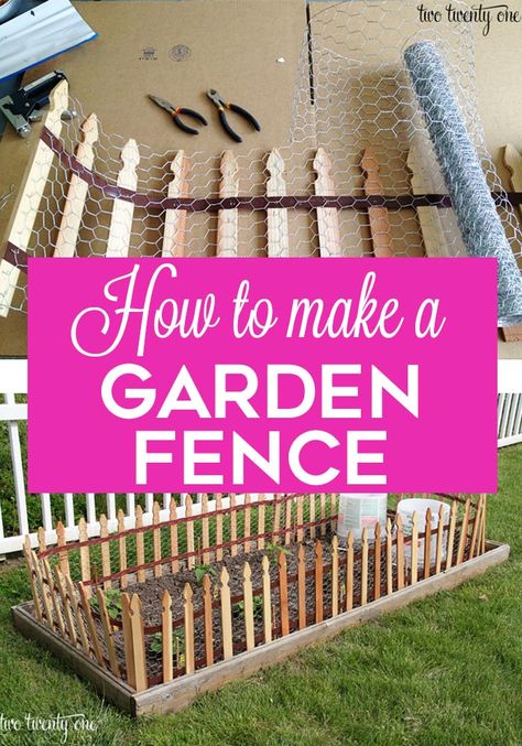 How to make a garden fence! DIY Garden Fencing #gardening #gardenideas Diy Garden Fencing, Garden Fence Diy, Garden Fence Design, Fenced Vegetable Garden, Diy Garden Fence, Fence Diy, Garden Posts, Diy Fence, Garden Vines