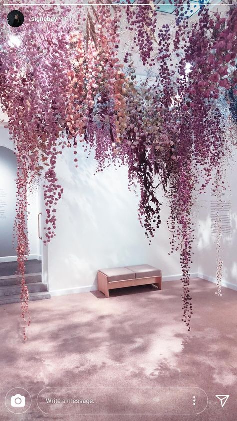 Floating Flower Installation, Moody Ethereal Wedding, Ruangan Studio, The Language Of Flowers, Floral Installation, Flower Installation, House Decorations, Language Of Flowers, Backdrop Design