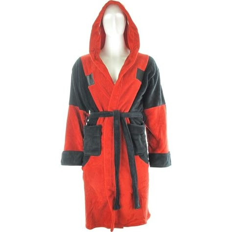 Marvel Comics Deadpool Symbol Fleece Hooded Robe ($45) ❤ liked on Polyvore featuring intimates, robes, dressing gown, bath robes and marvel comics Deadpool Symbol, Deadpool Hoodie, Ryan Reynolds Deadpool, Marvel Comics Deadpool, Deadpool T Shirt, Gaming Things, Batman Costumes, Marvel Merchandise, Hooded Robe