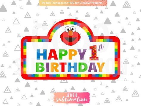 1st Birthday Cake Topper, Birthday Cake Topper Printable, Elmo Birthday, Happy 1st Birthdays, 1st Birthday Cake, Birthday Numbers, Birthday Cake Toppers, Free Svg, Decor Project