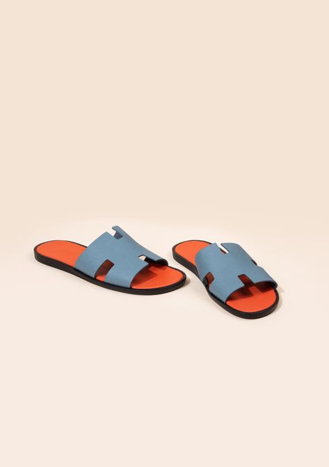 Hermès Izmir Bleu Bleuet/Orange Sandals Orange Sandals, Hermes Shoes, Personal Shopper, Moon, Sandals, Orange, Quick Saves