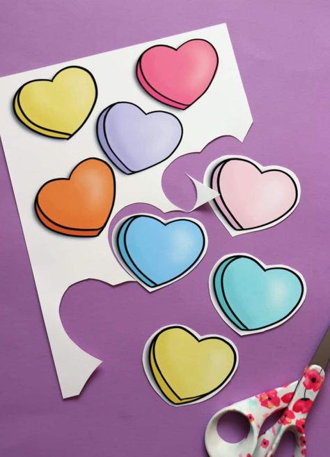 Free Heart Printables, Conversation Heart, Conversation Heart Crafts, Valentine Templates Free Printable, Valentine Bulletin Board Ideas, Conversation Hearts, Heart Templates Free Printables, Heart Cutouts Printable, Conversation Hearts Printable