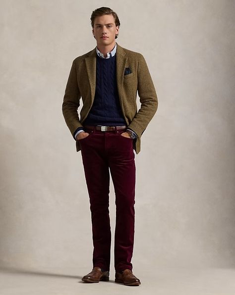 Varick Slim Straight Corduroy Pant Maroon Pants Outfit, Corduroy Pants Outfit, Meeting Outfit, Maroon Pants, Corduroy Pant, Pants Outfit Men, Corduroy Pants, Pants Outfit, The Knee