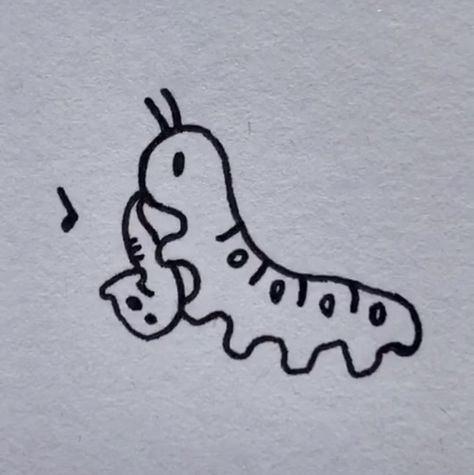 A Drawing, Caterpillar, Click The Link, To Learn, Doodles, Tattoos, Music, Art