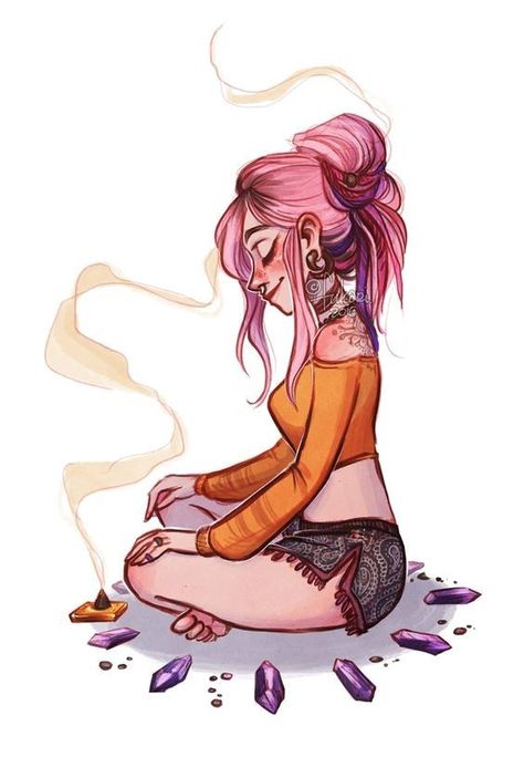 Evvi Art, Modern Witch, Arte Inspo, Witch Art, Art And Illustration, Hippie Bohemian, Mulan, A Drawing, Character Drawing