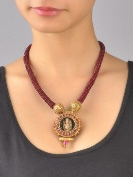 Ruby Coral Ganesh Necklace Ganesh Necklace, Terracotta Jewellery Making, Gold Pendent, Terracotta Jewellery, Gold Pendant Jewelry, Buy Necklace, Necklace Turquoise, India Jewelry, Necklace Online