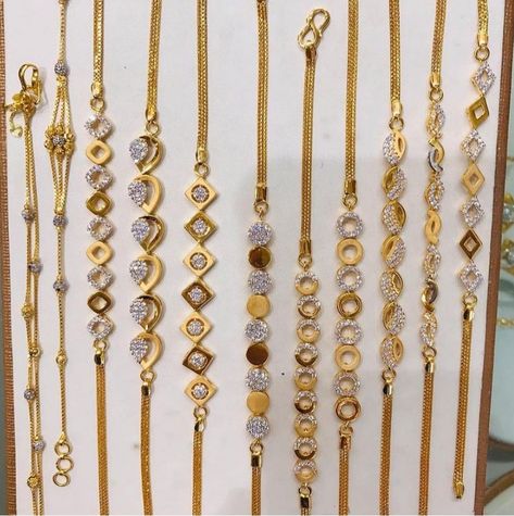 Gold Bracelet Patterns For Women, Chain Bracelet Designs Gold For Women, Gold Bracelet Chain For Girls, Braclete Pattern Gold, Gold Bracelet Designs For Ladies, Braslets Designs Gold, Braslet Gold Women Fashion, Bracelet Patterns Gold For Women, Pola Design Gold