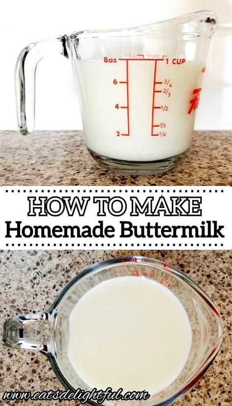 Buttermilk Diy How To Make, Milk To Buttermilk How To Make, How To Make Butter Milk At Home, How To Make Buttermilk From 2% Milk, Buttermilk From Scratch, Buttermilk Substitute How To Make, Making Buttermilk From Milk, Diy Buttermilk How To Make, How To Make Homemade Buttermilk