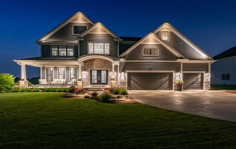 Photo Gallery | Outdoor Lighting Perspectives Outdoor Lighting Ranch House, Exterior Can Lights On House, Outdoor Craftsman Lighting, Spot Lights Exterior, Exterior House Peak Lighting, Lighting On House Exterior, Recessed Lighting Outside House, Eve Lighting Exterior, Exterior Accent Lighting